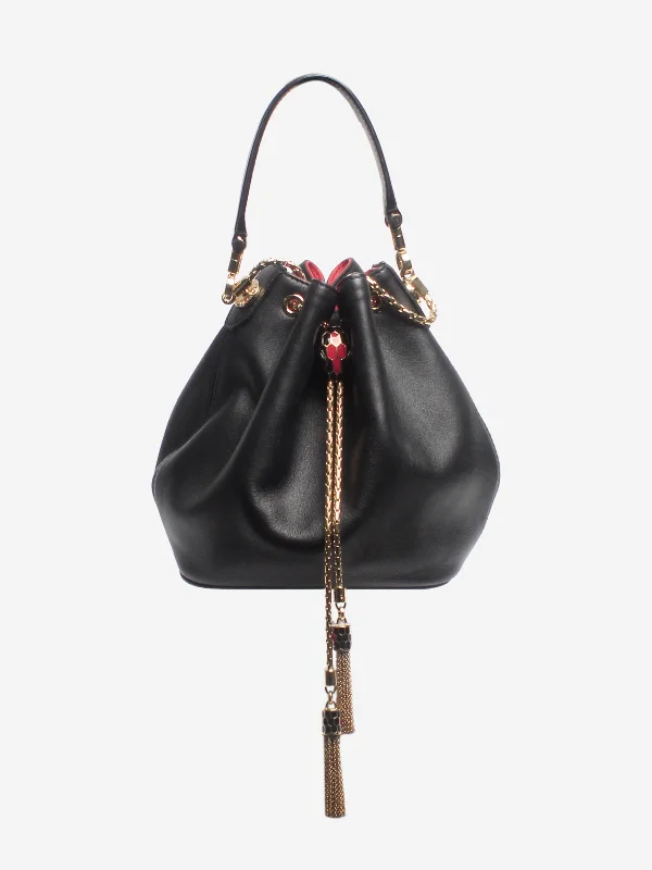 Black Serpenti forever bucket bag