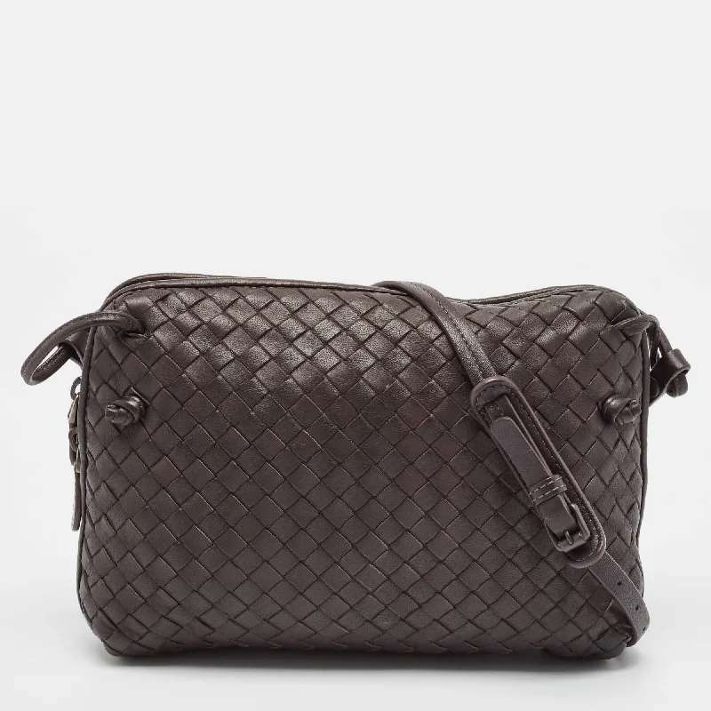 Bottega Veneta Dark Brown Leather Nodini Crossbody Bag